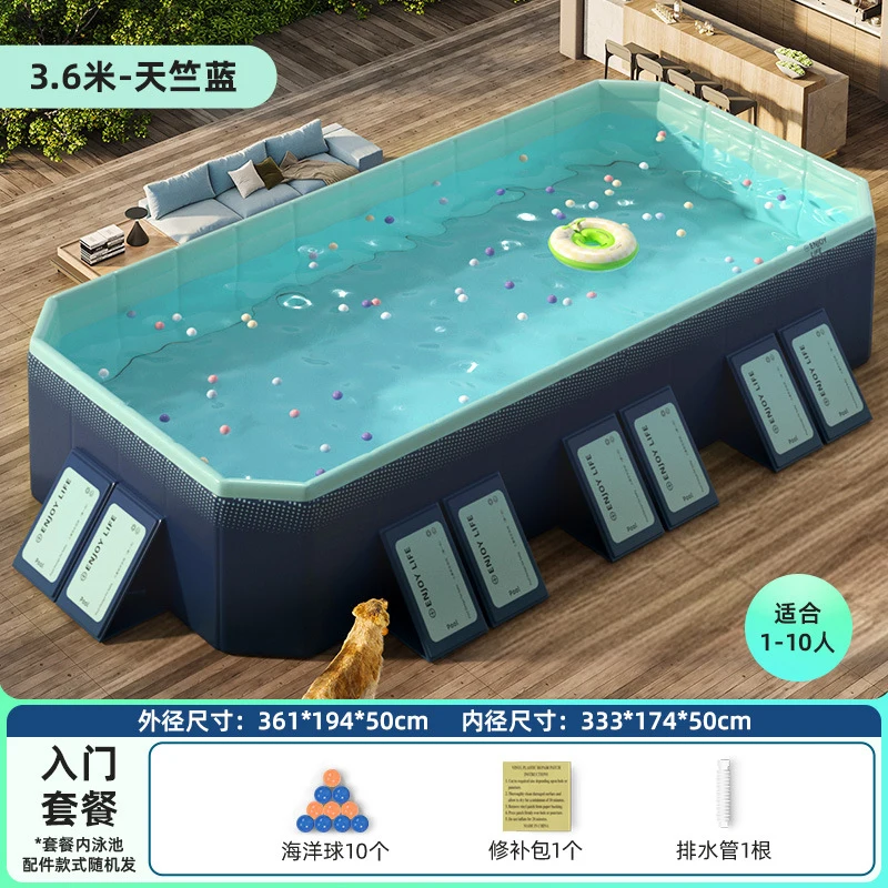 Kids Outdoor Activity Centre - Thickened Wear-resistant Foldable Non-Inflatable Swimming Pool