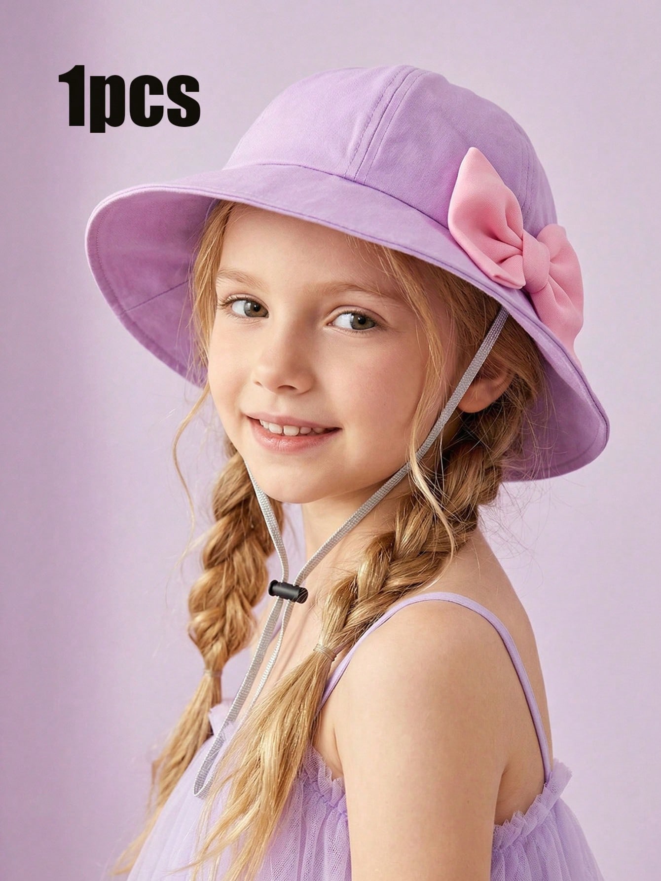 Kids Outdoor Hat - 1Pcs Girl 3-8Y Trendy Pink Big