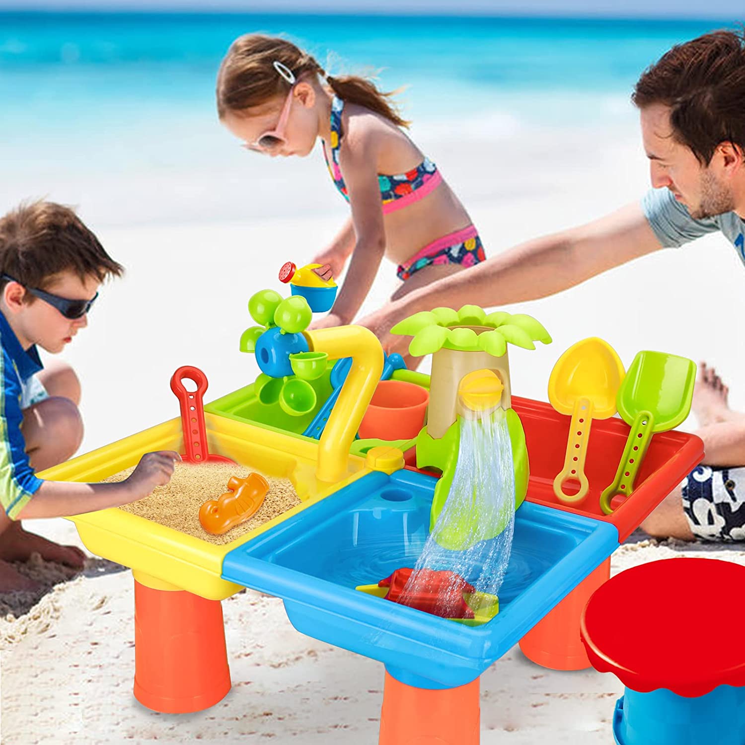 Kids Outdoor Tools - Beach Table Sand Play Toys Children