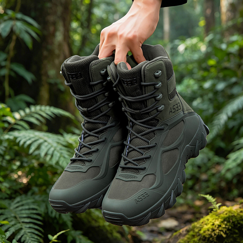 Kids Outdoor Shoes - Men Tactical Boot Casual Ultrallight Training