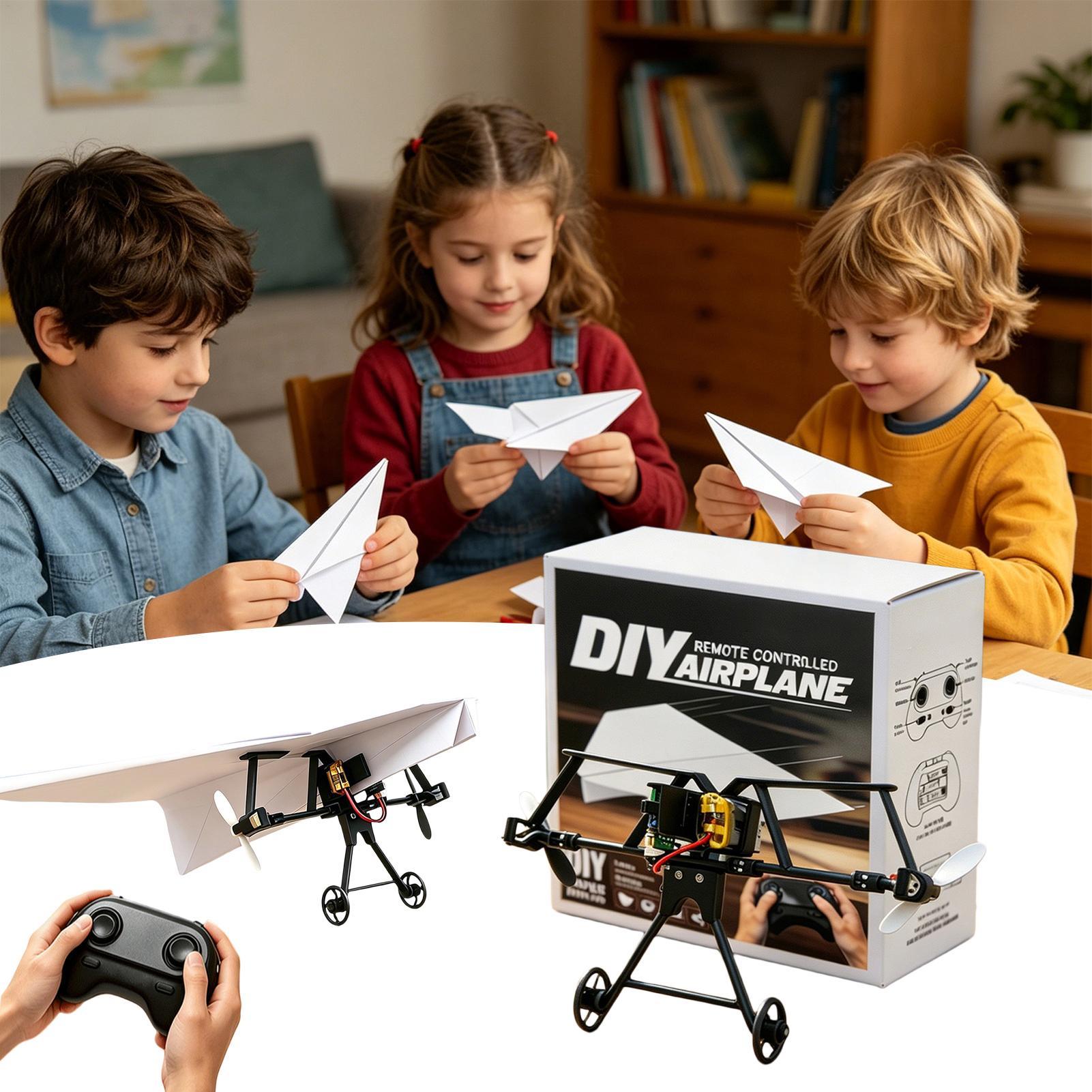 Kids Outdoor Set - DIY RC Paper Airplane Kit Plane