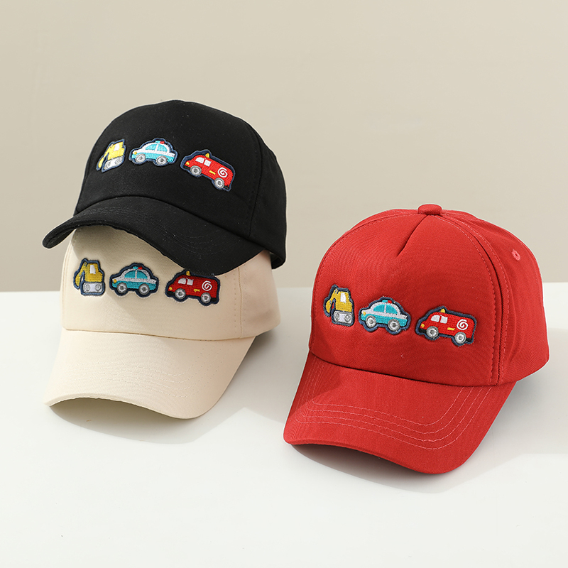 Kids Outdoor Hat - School Boy Baseball Hats Vehicles Excavator