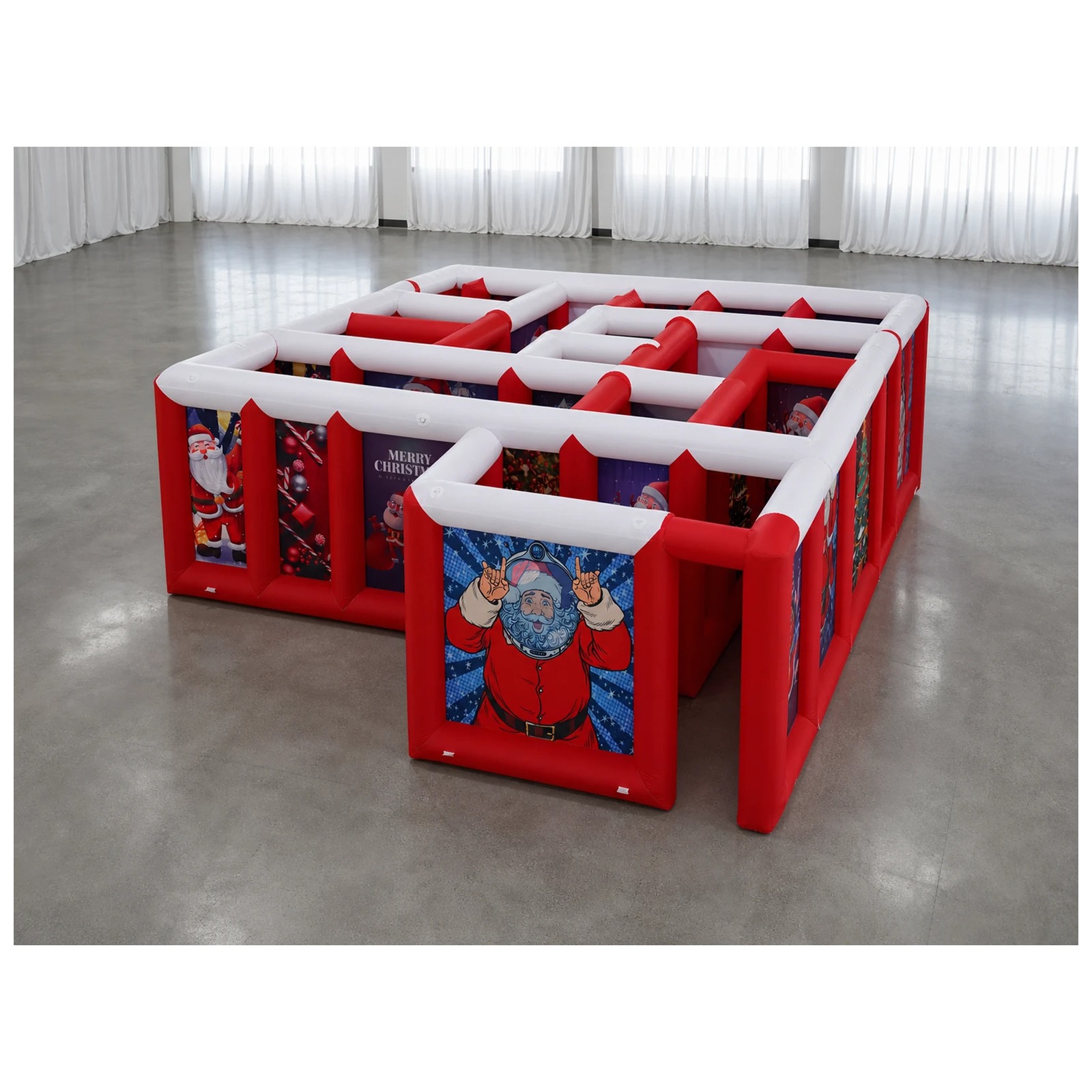 Kids Outdoor Games For Party - Large Red White Flat Roof Inflatable