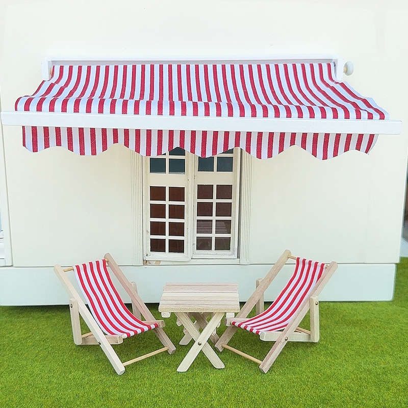 Kids Outdoor Toys - 1/12 Dollhouse Simulation Awning Model Dollhouse