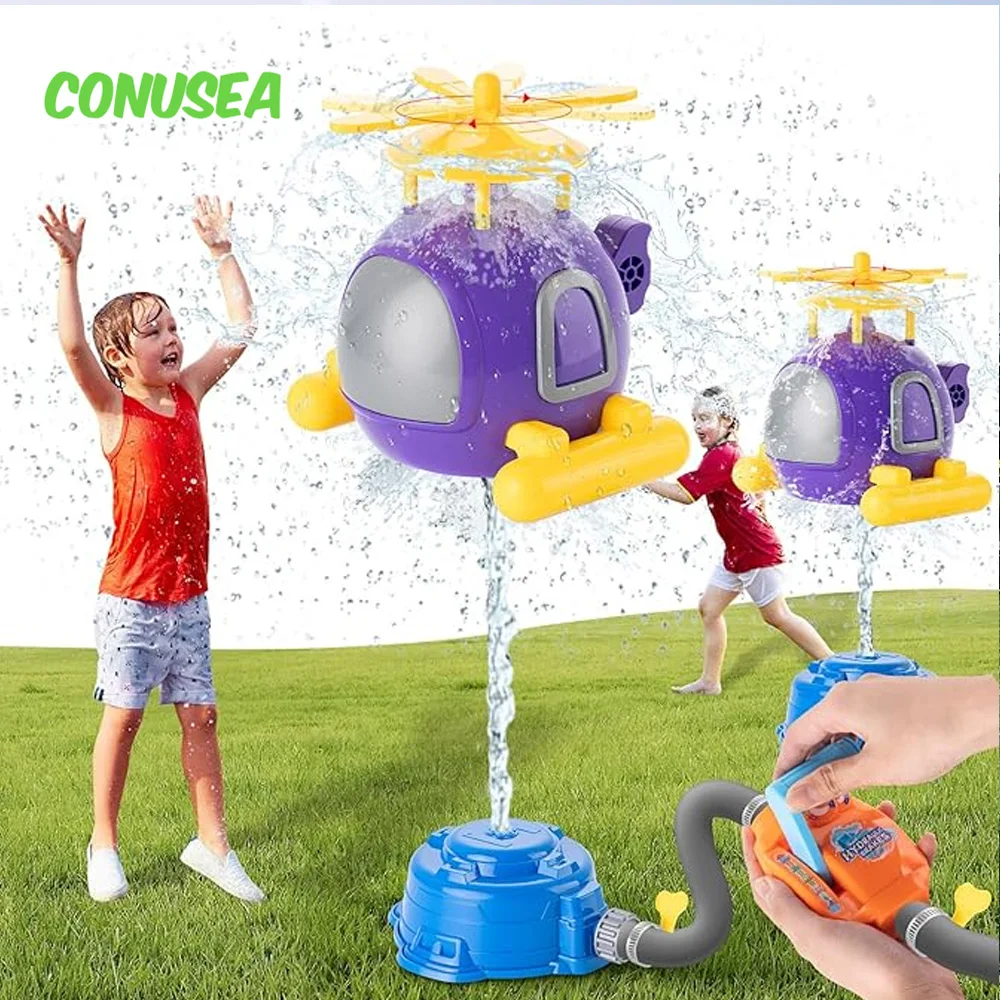 Kids Outdoor Yard Tools - Helicopter Sprinkler Water Toy Kids Outdoor