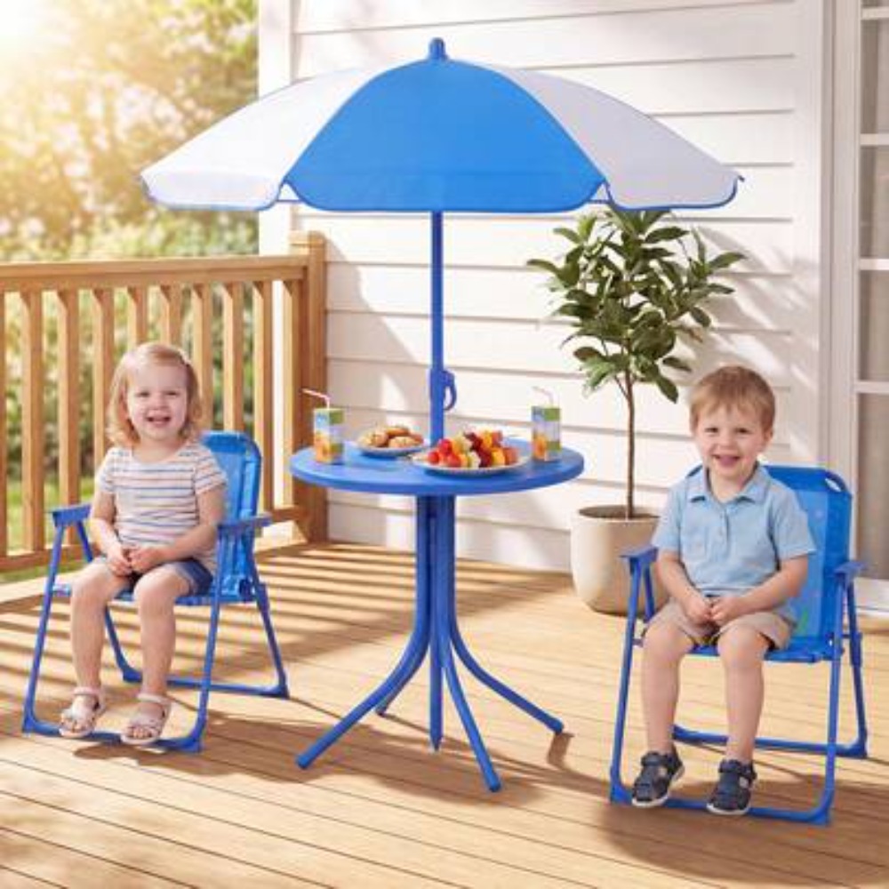 Kids Outdoor Folding Table - Childrens Picnic Table Outdoor Set with