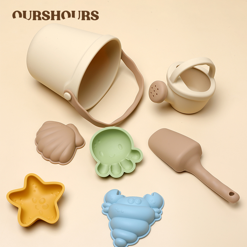 7Pcs Kids Silicone Beach Toys  - огляд і ціна Kids Outdoor Tools
