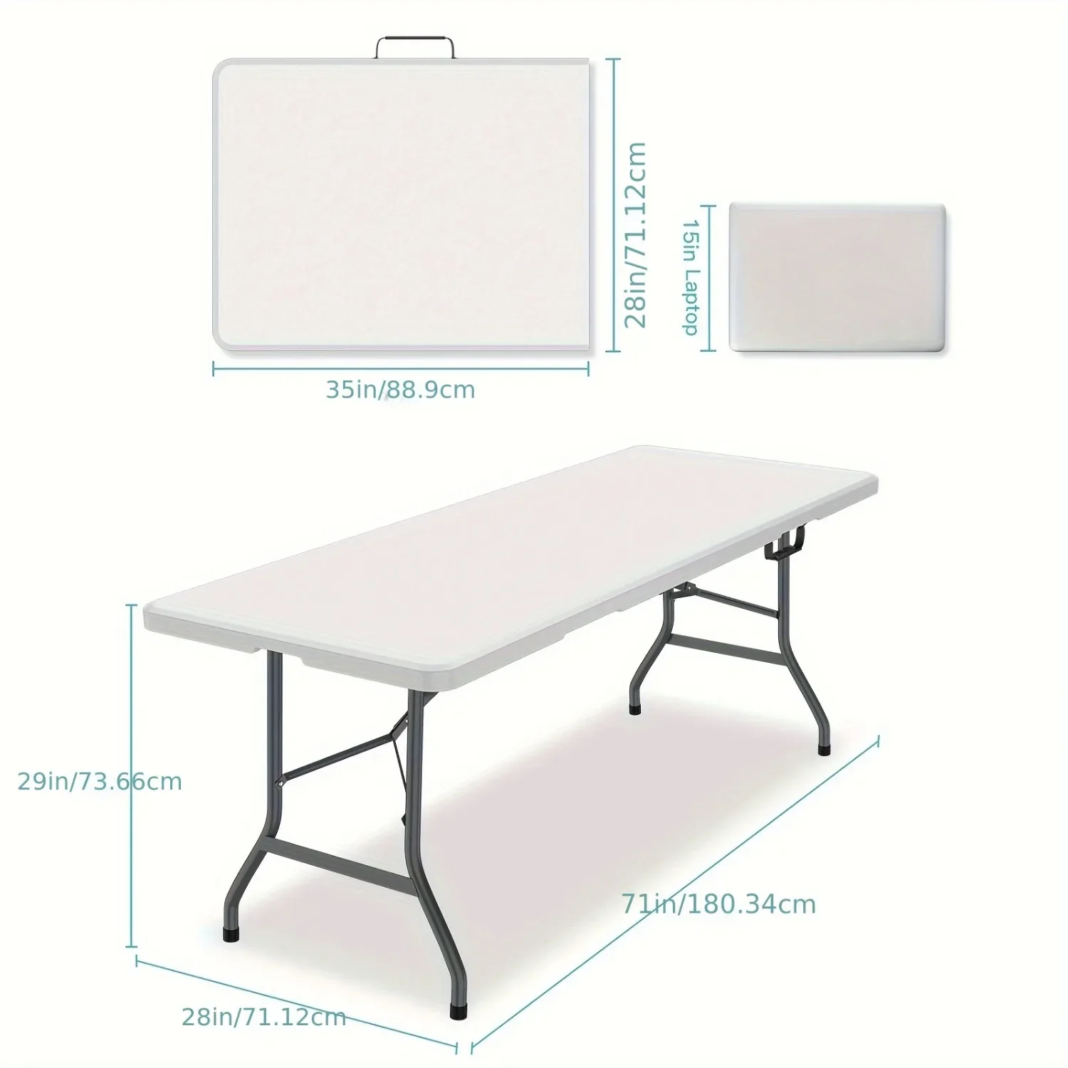 6FT Spacious Plastic Folding T - огляд і ціна Kids Outdoor Folding Table