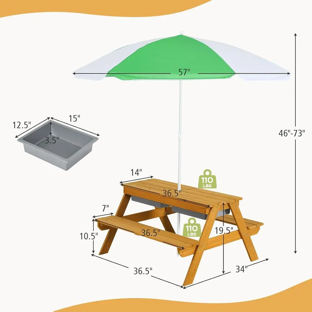 3-in-1 Height-Adjustable Umbre - огляд і ціна Kids Outdoor Umbrella