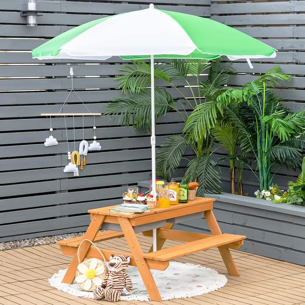 4-in-1 Wooden Sand & Water Pic - огляд і ціна Kids Outdoor Umbrella