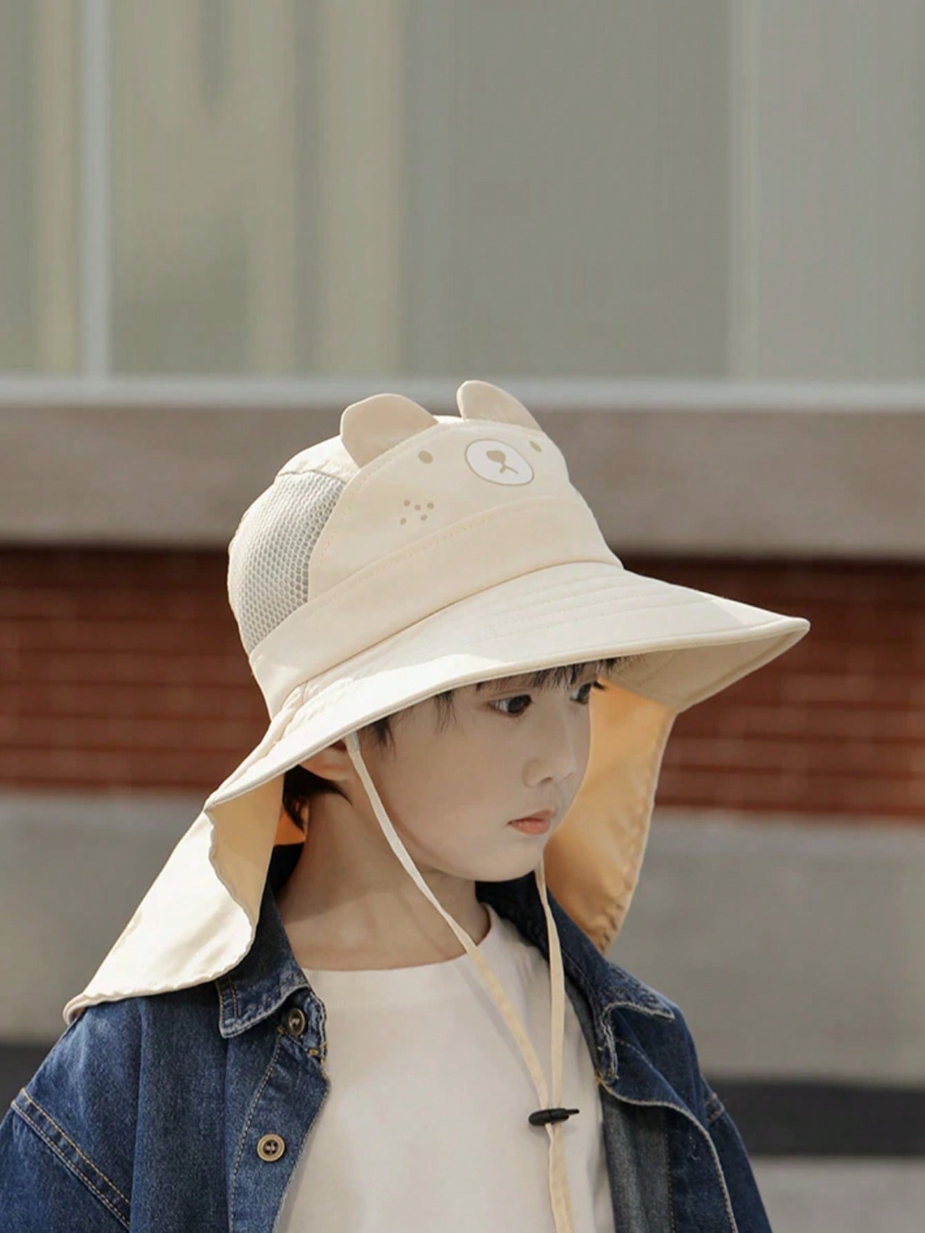 1pcs Kids Cartoon Bear Bucket  - огляд і ціна Kids Outdoor Hat