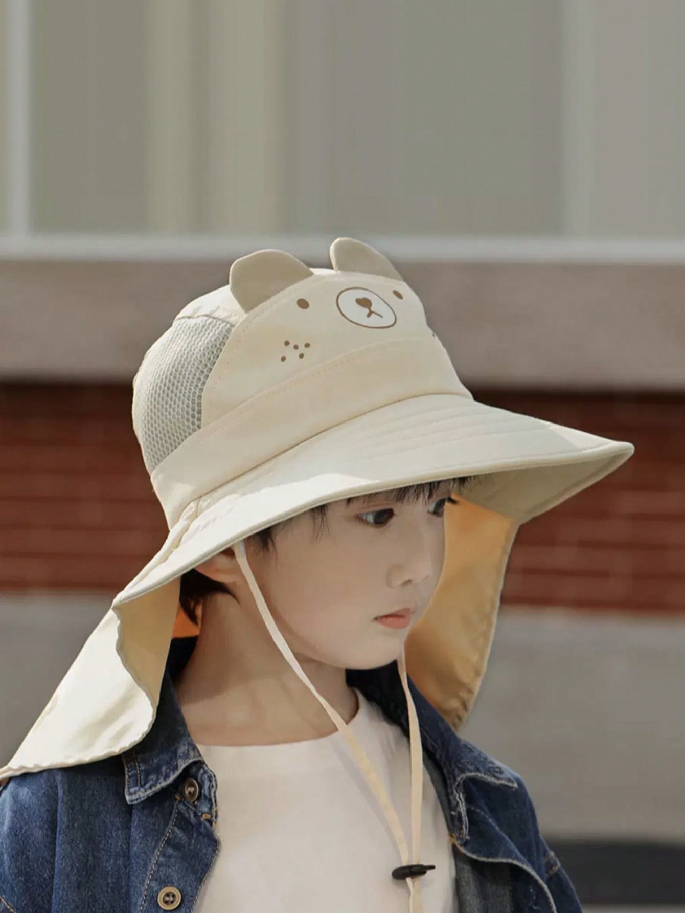 1pcs Kids Cartoon Bear Bucket  - огляд і ціна Kids Outdoor Hat