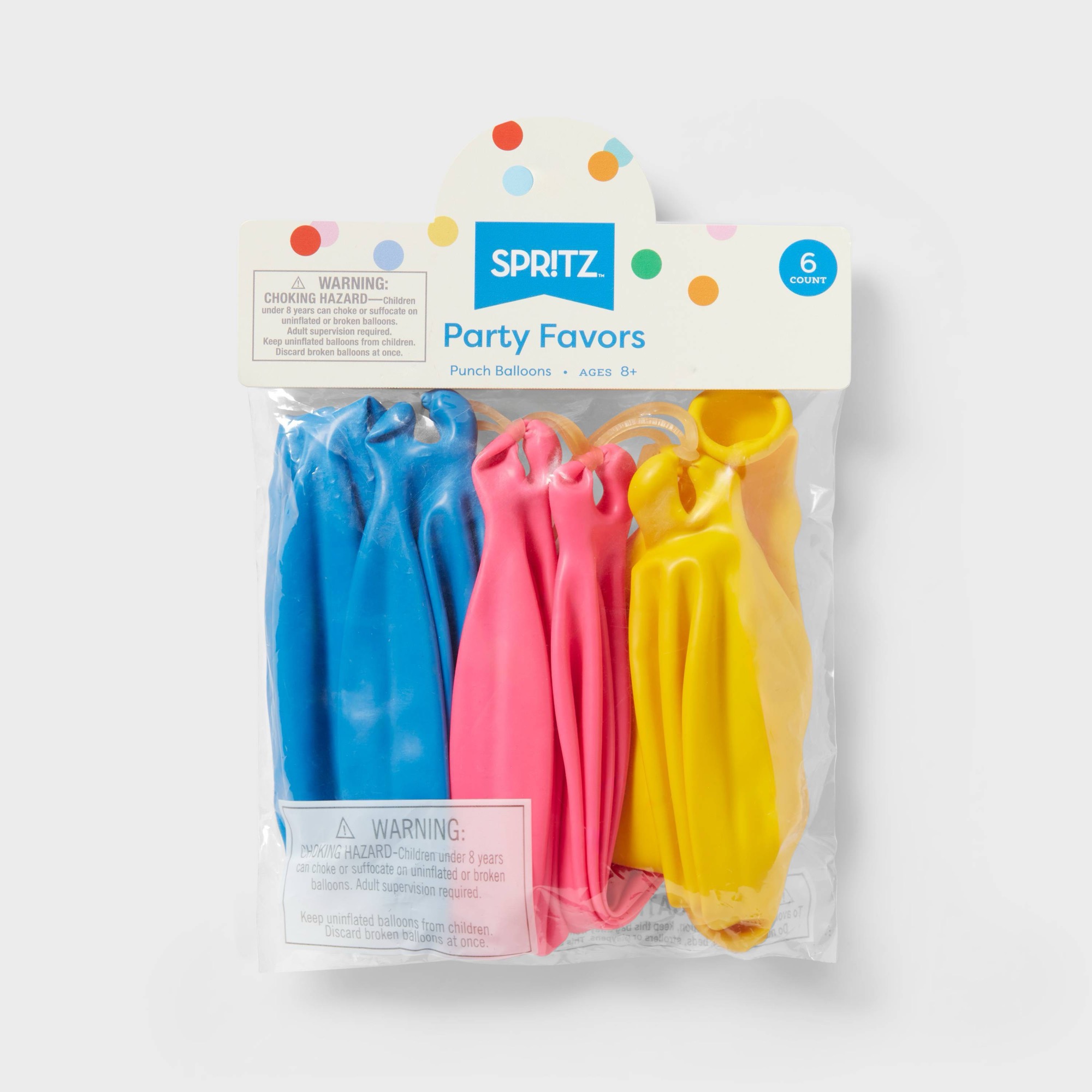 6ct Multicolor Punch Balloons  - огляд і ціна Kids Outdoor Games For Party