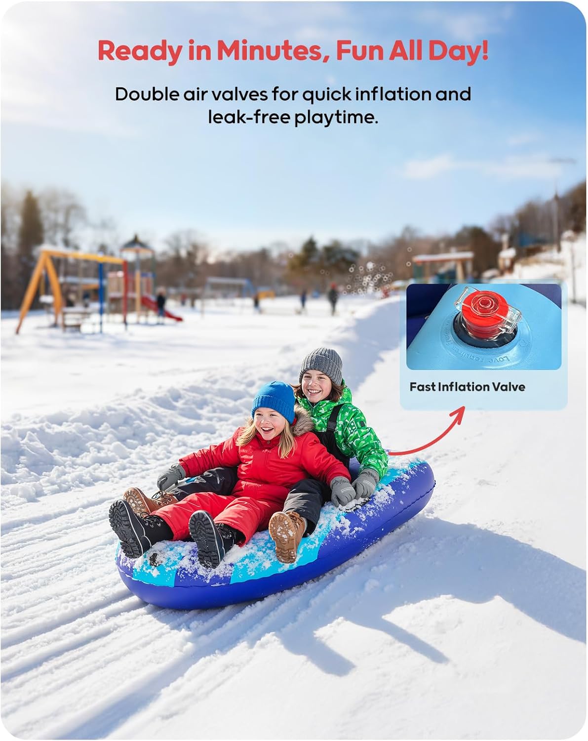 QPAU Inflatable PVC Snow Sled  - огляд і ціна Kids Outdoor Toys