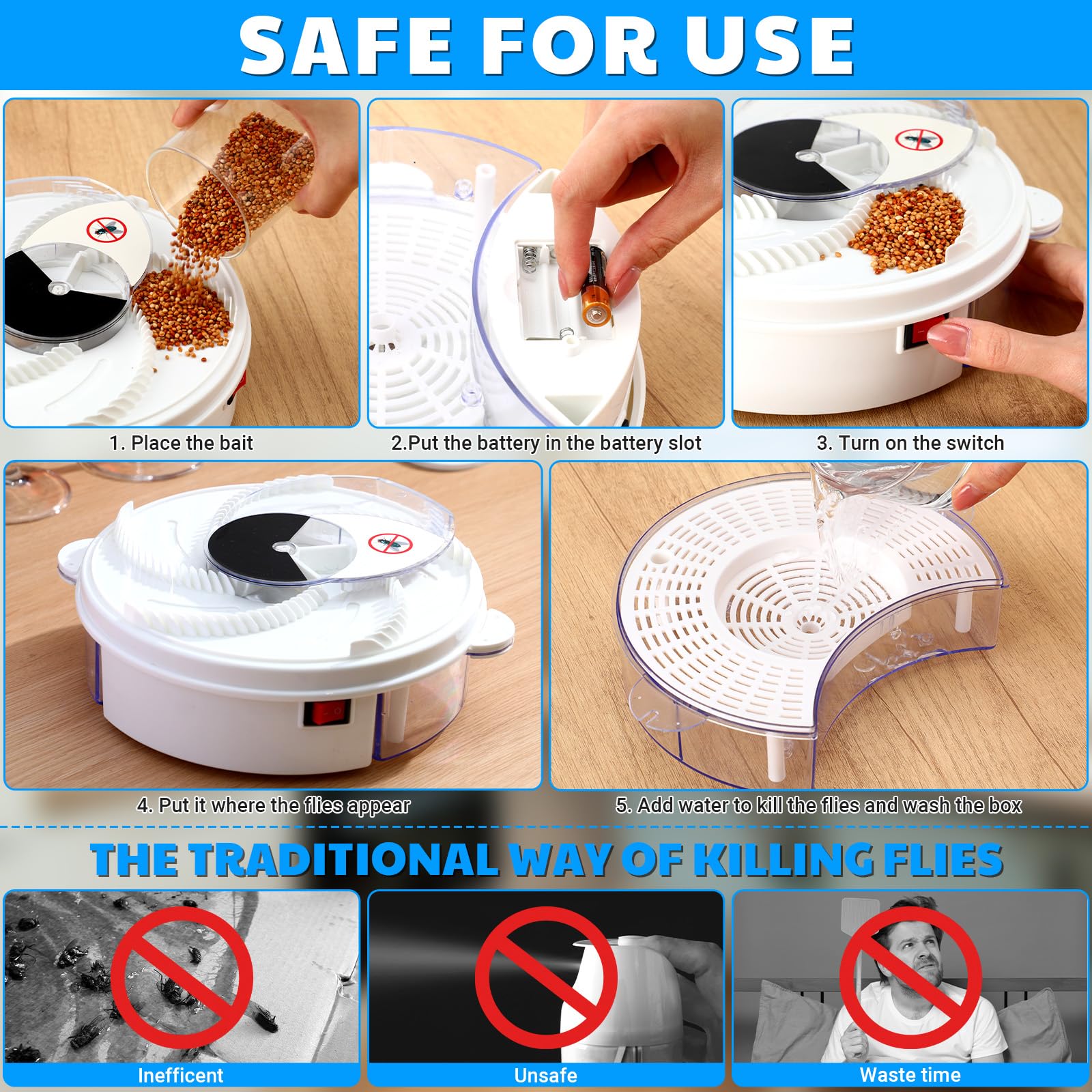 USB Electric Fly Trap Fly Catc - огляд і ціна Bug Catching Kit