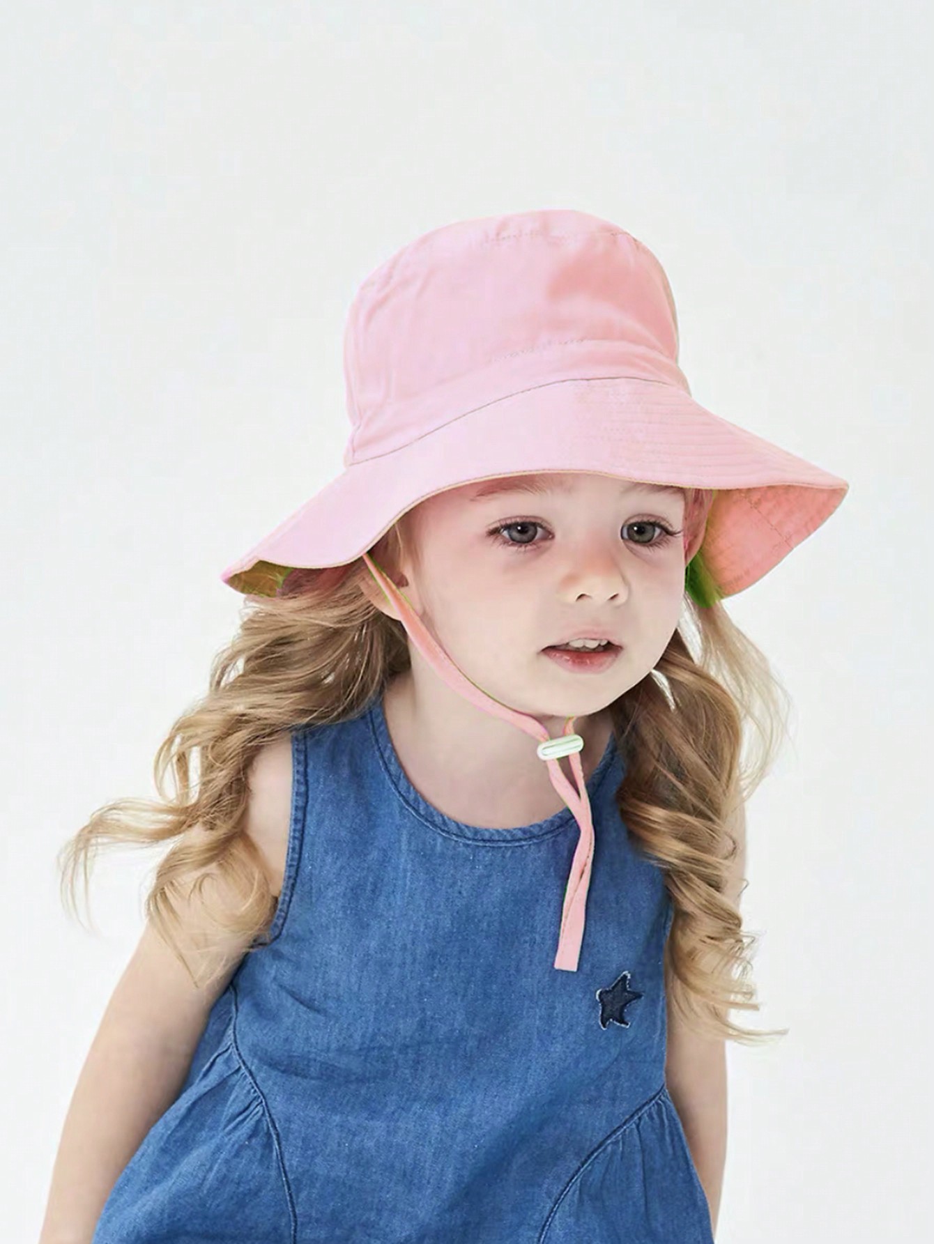 1pc Pink Flat Top Bucket Hat f - огляд і ціна Kids Outdoor Hat
