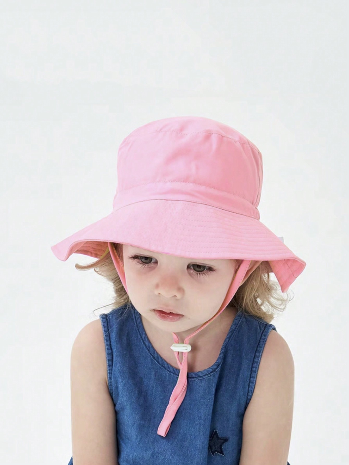 1pc Pink Flat Top Bucket Hat f - огляд і ціна Kids Outdoor Hat