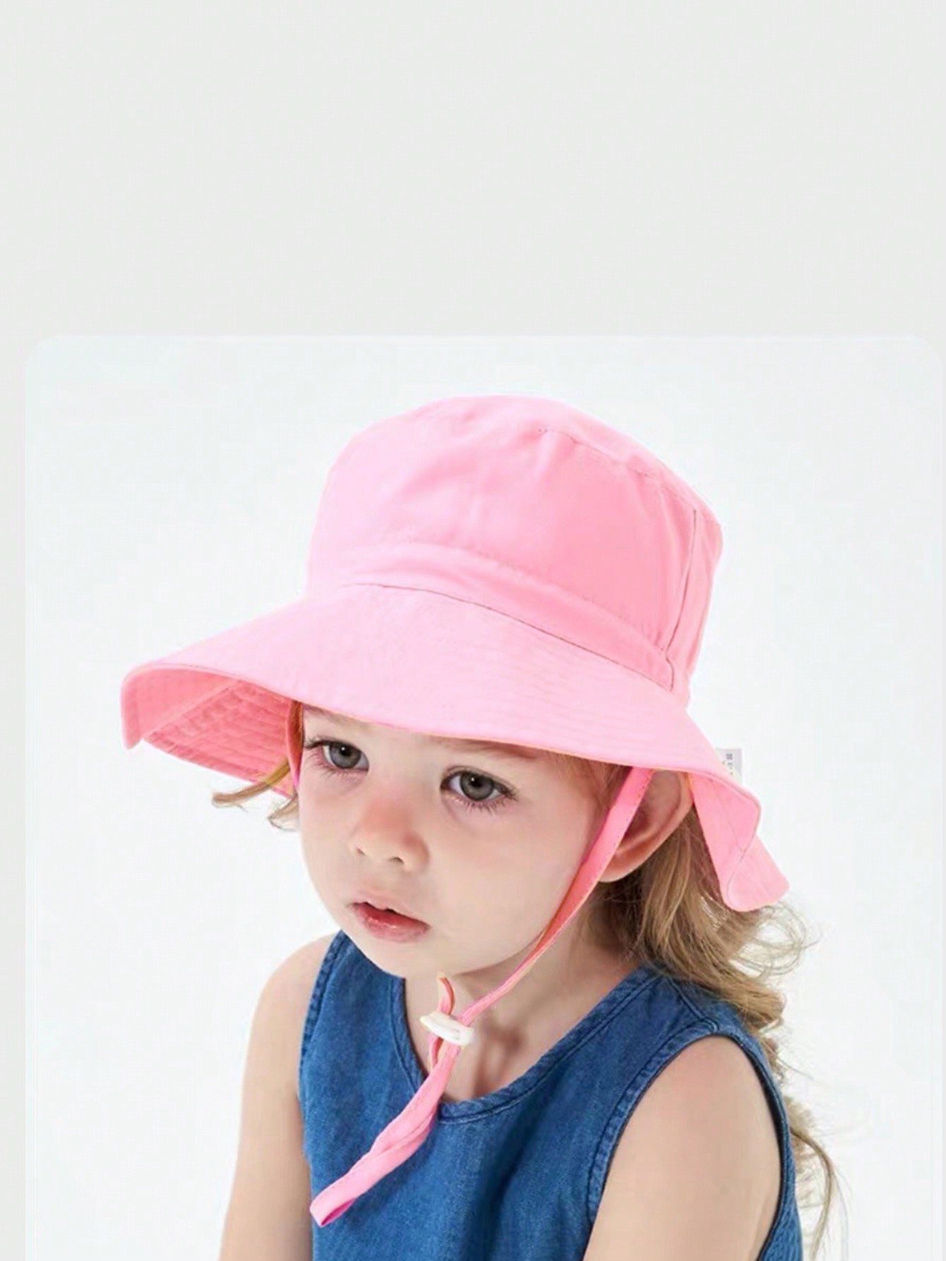 1pc Pink Flat Top Bucket Hat f - огляд і ціна Kids Outdoor Hat