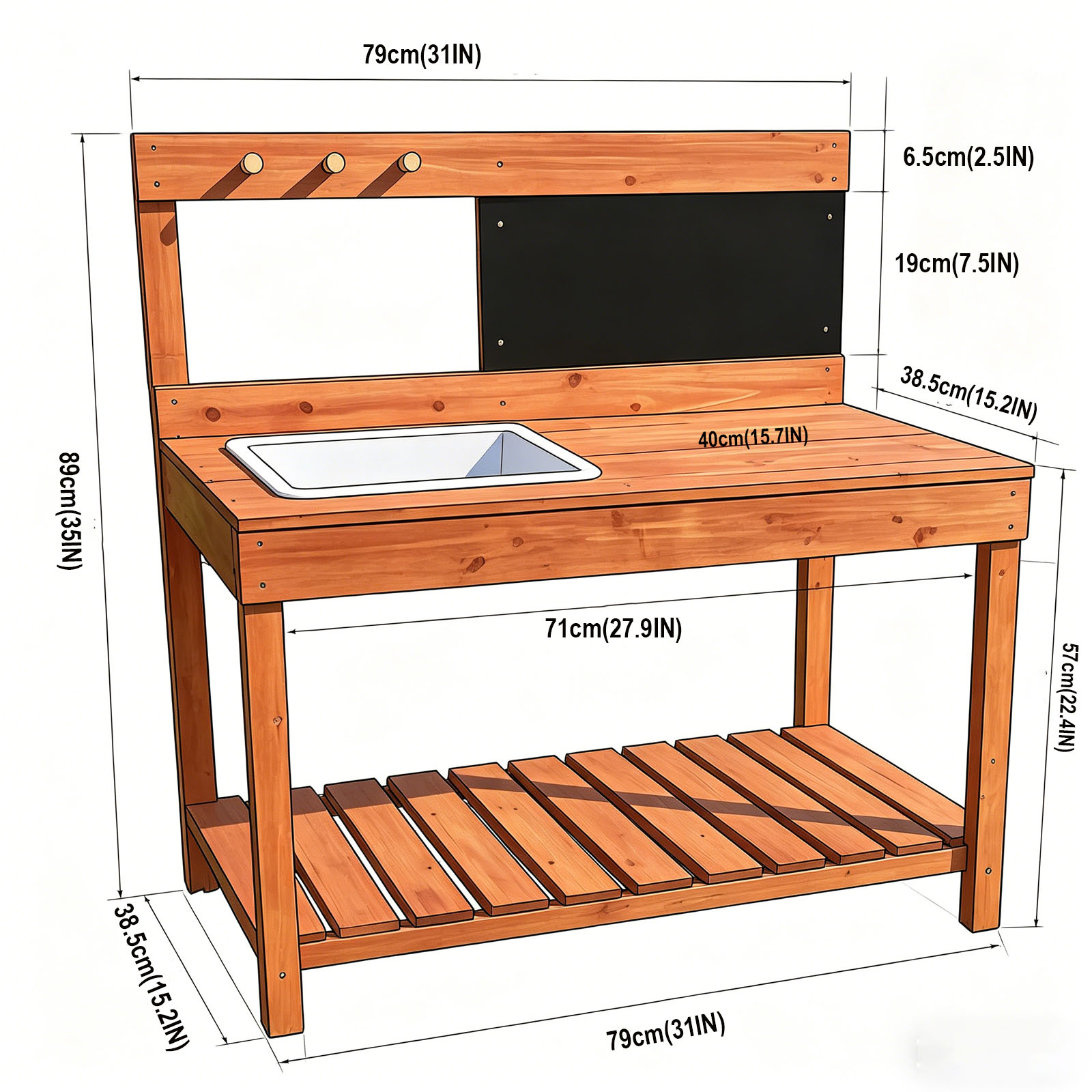 Wooden Potting Benches For Chi - огляд і ціна Kids Outdoor Tools