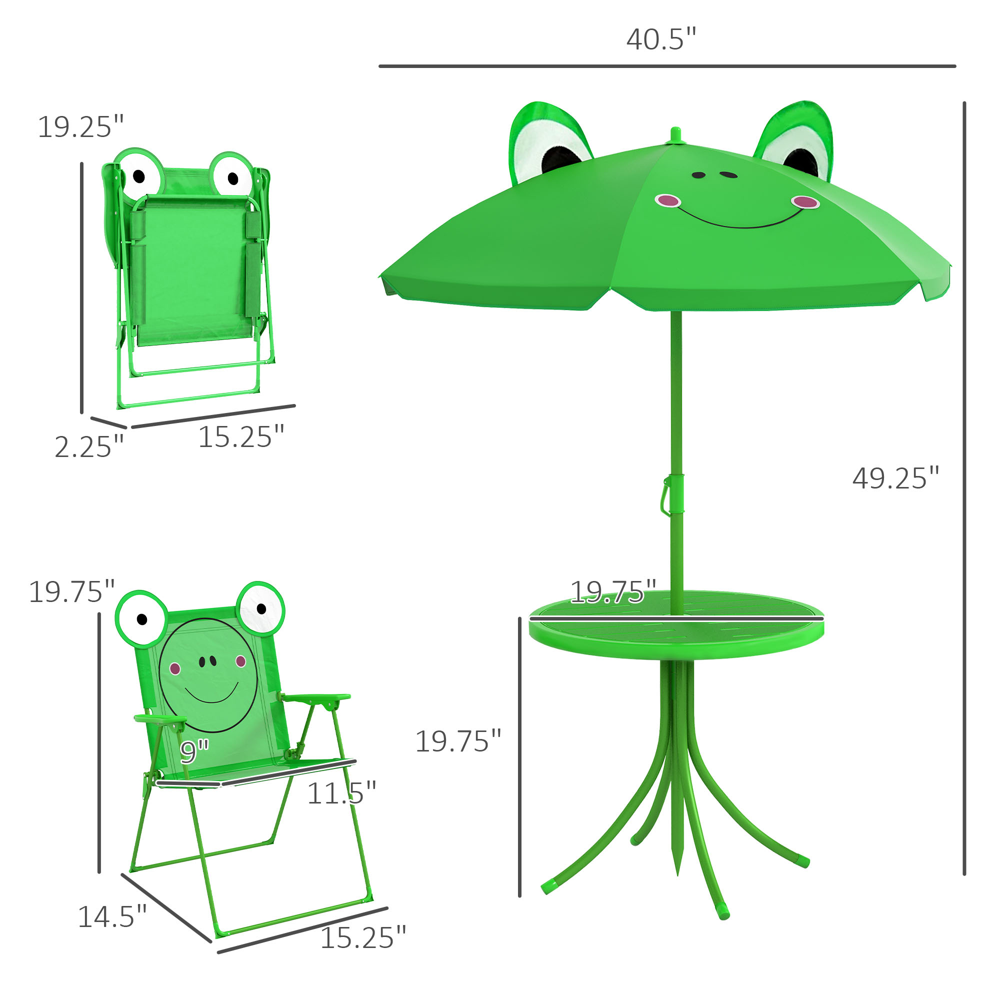 Kids Table and Chair Set, Outd - огляд і ціна Kids Outdoor Folding Table