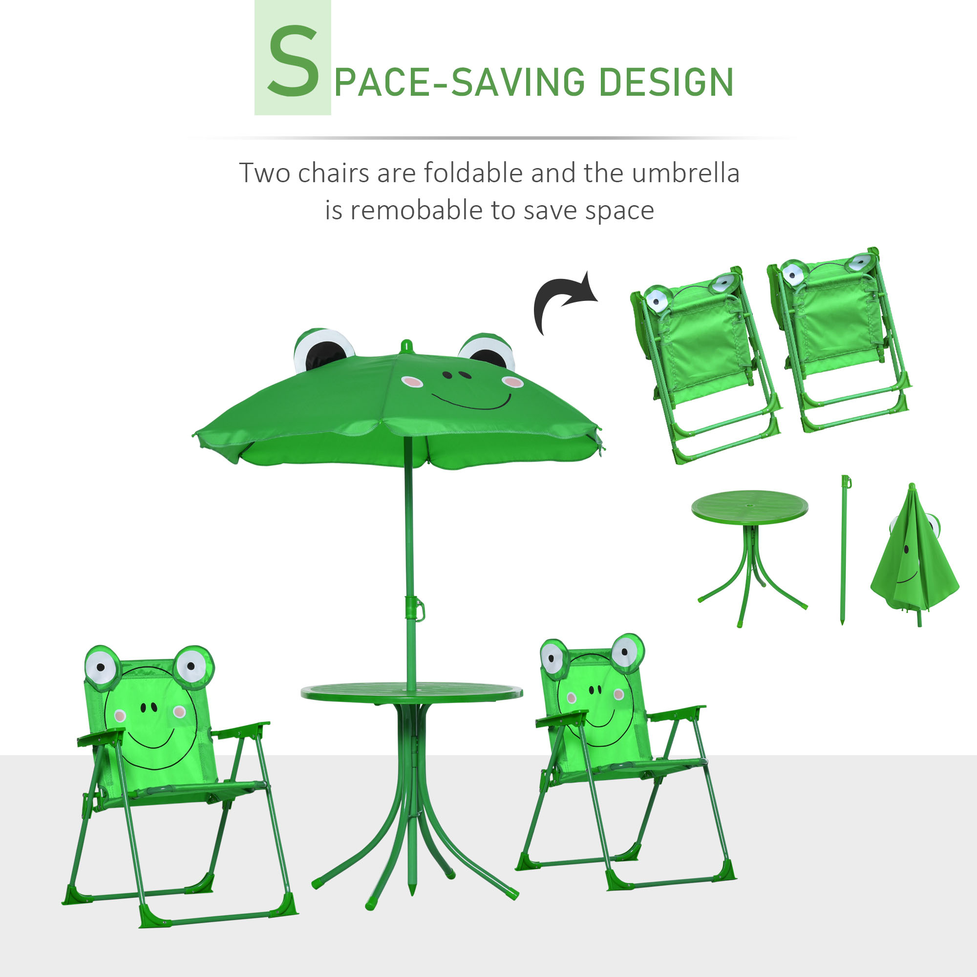 Kids Table and Chair Set, Outd - огляд і ціна Kids Outdoor Folding Table