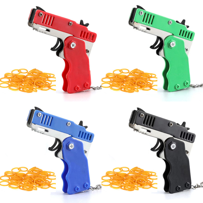Mini Keychain Rubber Band Gun  - огляд і ціна Kids Outdoor Games For Party