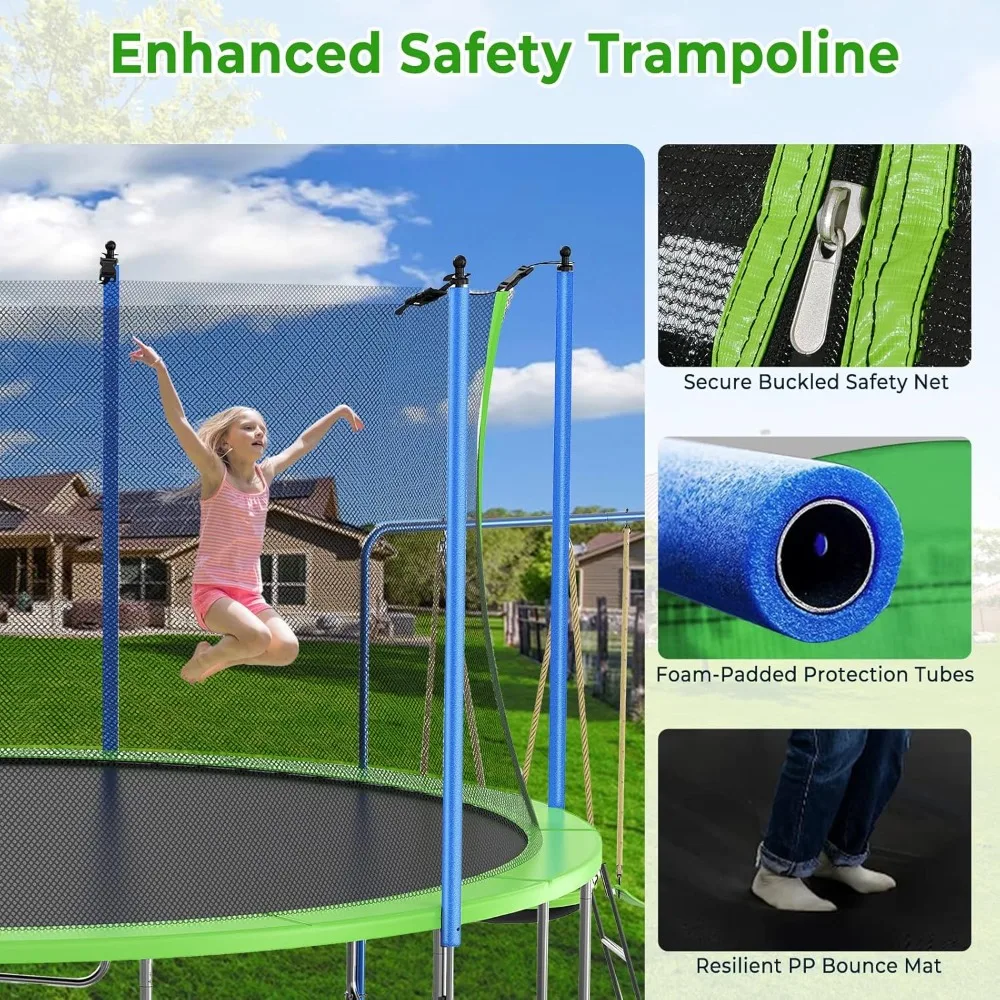 US Shipping 12-14FT Trampoline - огляд і ціна Kids Outdoor Ladder