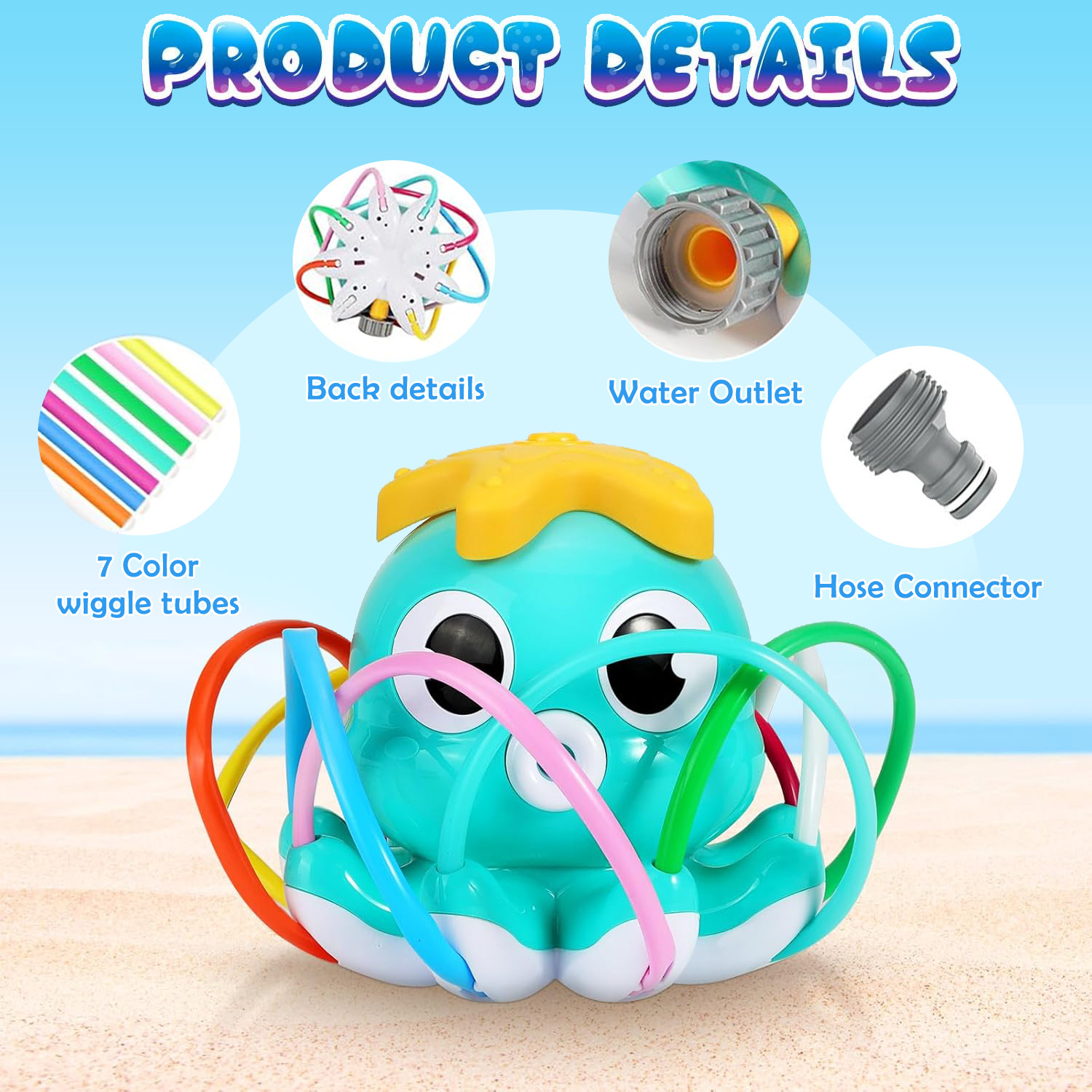 Octopus Sprinkler Water Spray  - огляд і ціна Kids Outdoor Yard Tools