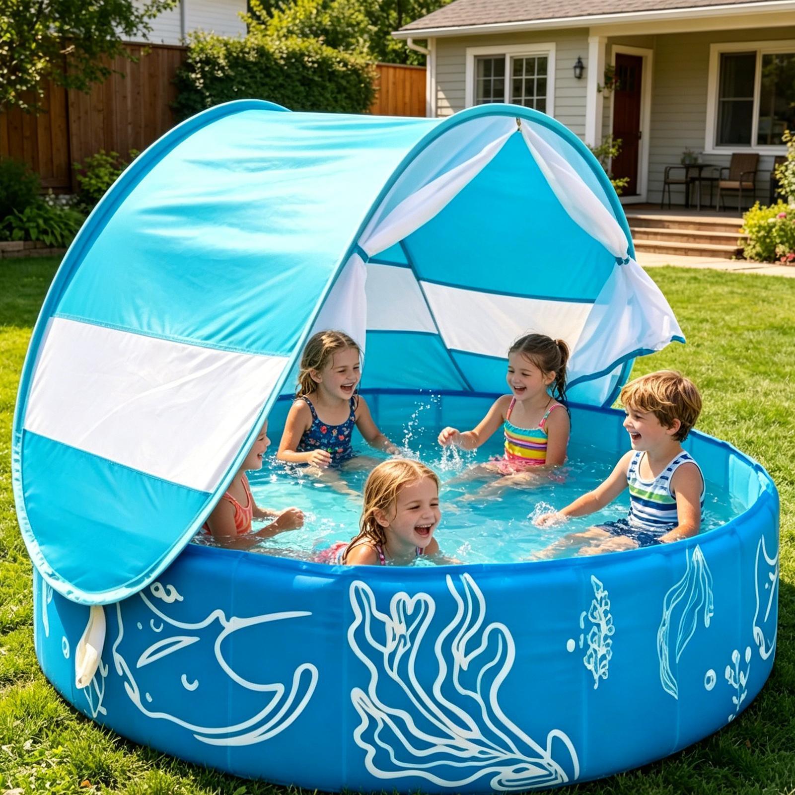 Kiddie Pool with Canopy 120x30 - огляд і ціна Kids Outdoor Activity Centre