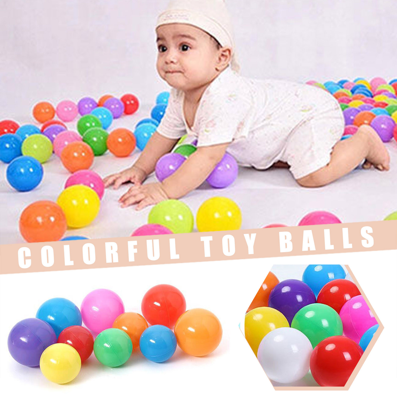100PCS 55MM Baby Plastic Balls - огляд і ціна Kids Outdoor Activity Centre