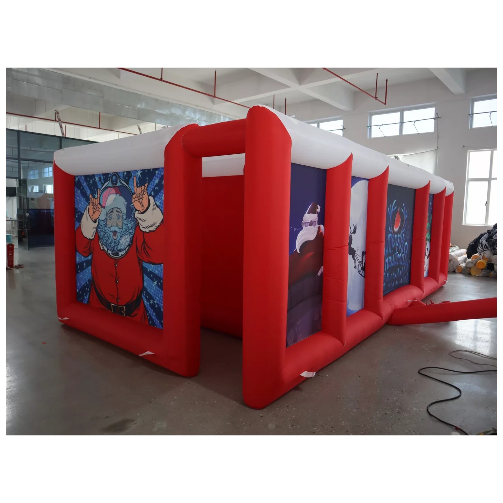 Large Red White Flat Roof Infl - огляд і ціна Kids Outdoor Games For Party