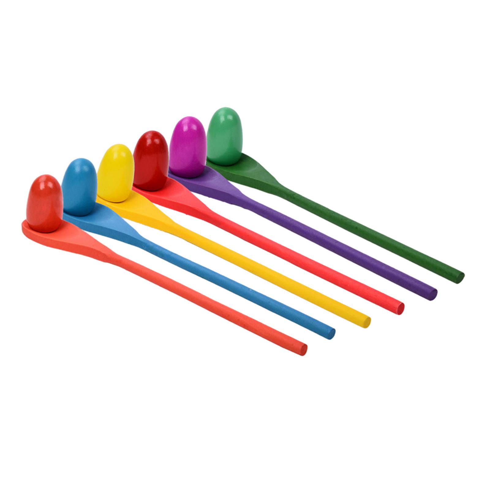 6 Pieces Egg Spoon Race Game H - огляд і ціна Kids Outdoor Games For Party